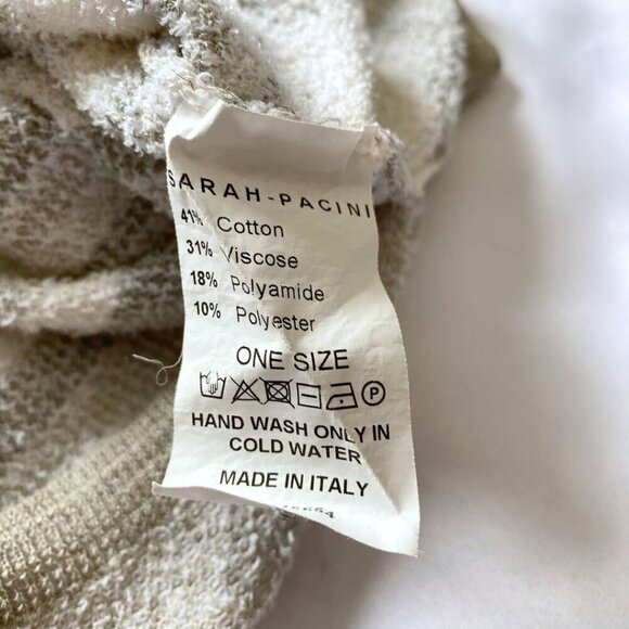 SARAH PACINI SPRING 2024 COLLECTION FADED CHALKY STRIPES CASUAL FUZZY SWEATER - Picture 10 of 10